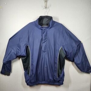 FootJoy DryJoys Jacket Mens XL Navy Waterproof Golf Rain Pullover Half Zip